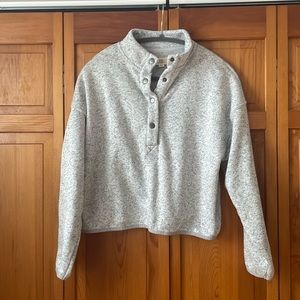 Button-up crop sweatshirt by Thread & Supply